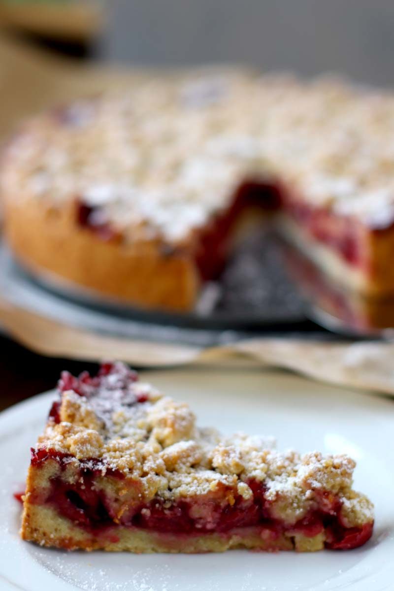 Schneller Kirsch-Streuselkuchen