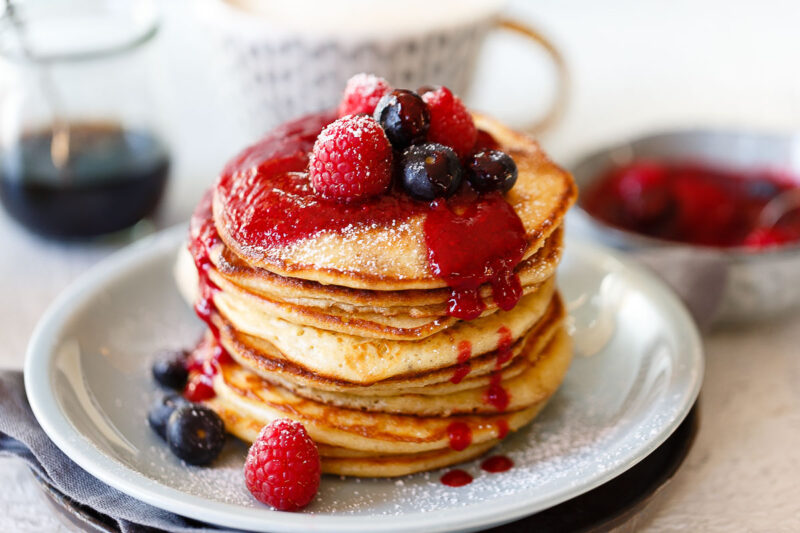 Fluffige American Dinkel Pancakes