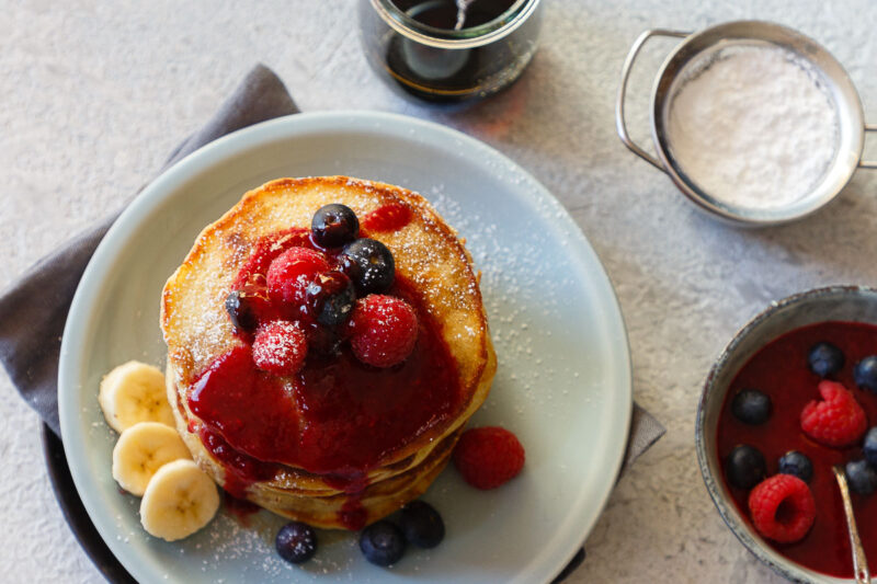 Fluffige American Dinkel Pancakes