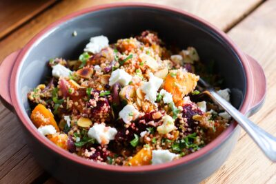 Couscous-Salat mit Kürbis und Roter Bete