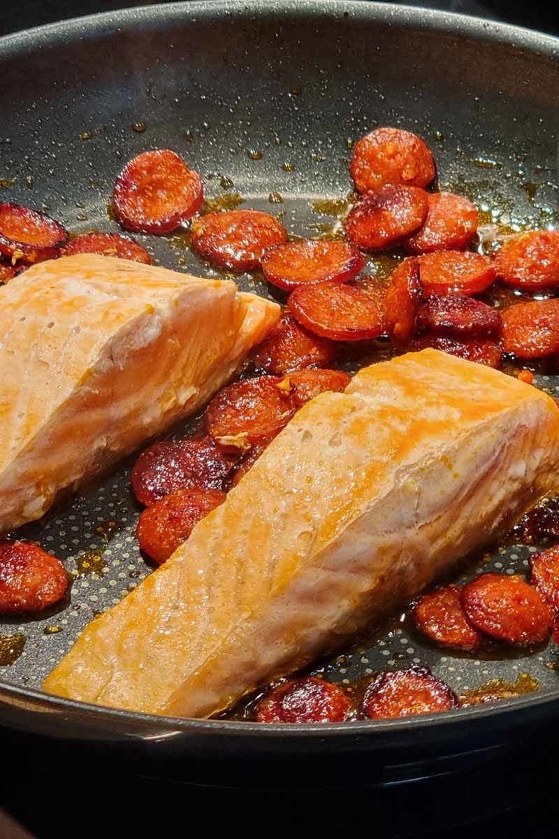 lachs mit chorizo making of