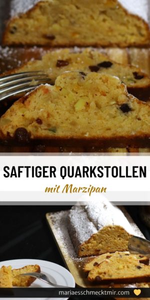 Saftiger Marzipan-Quarkstollen