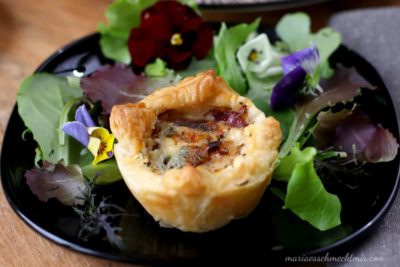 Mini Quiches mit Speck und Apfel