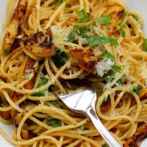 Spaghetti mit karamellisierten Zitronen