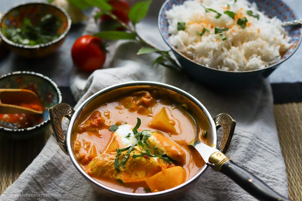 Indisches Hähnchen-Curry mit Kartoffeln