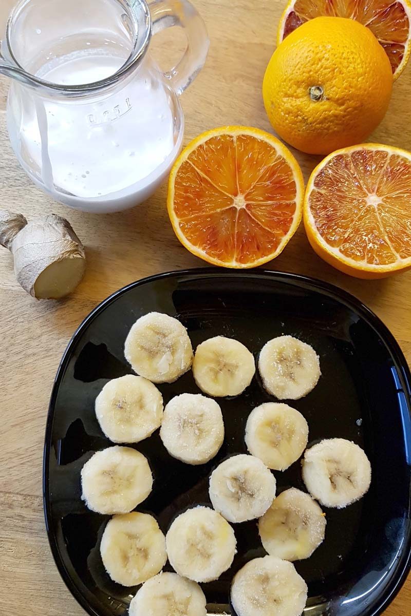 Bananen-Orangen-Smoothie - making-of