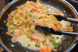 Pasta mit Räucherlachs - Zubereitung