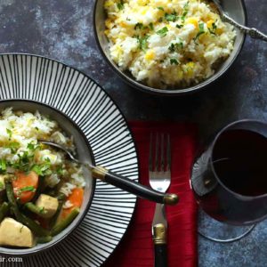 Einfaches Chicken Curry mit Bohnen