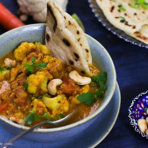 Einfaches Blumenkohl-Curry mit Linsen (v