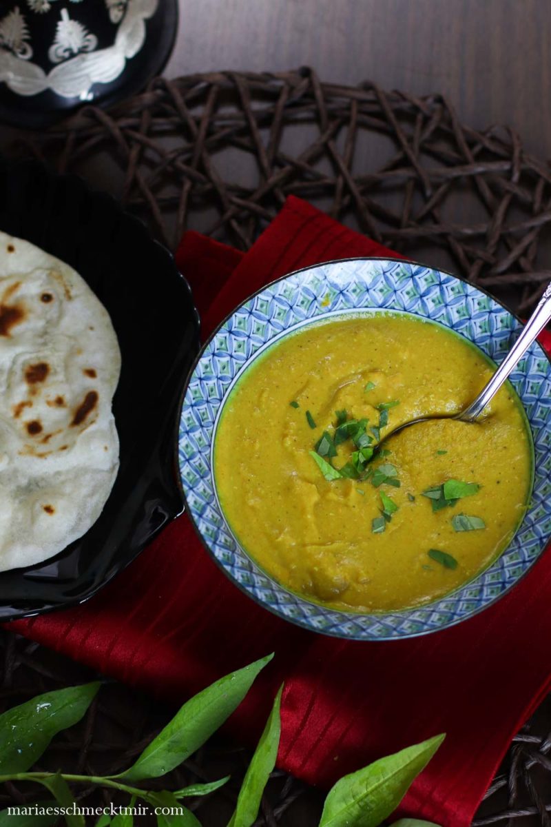 Indische Linsensuppe mit Kokosmilch