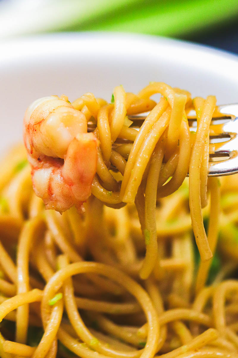 Spaghetti mit Knoblauch-Garnelen