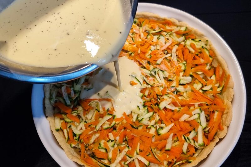 Zucchini-Karotten-Quiche Making-Of