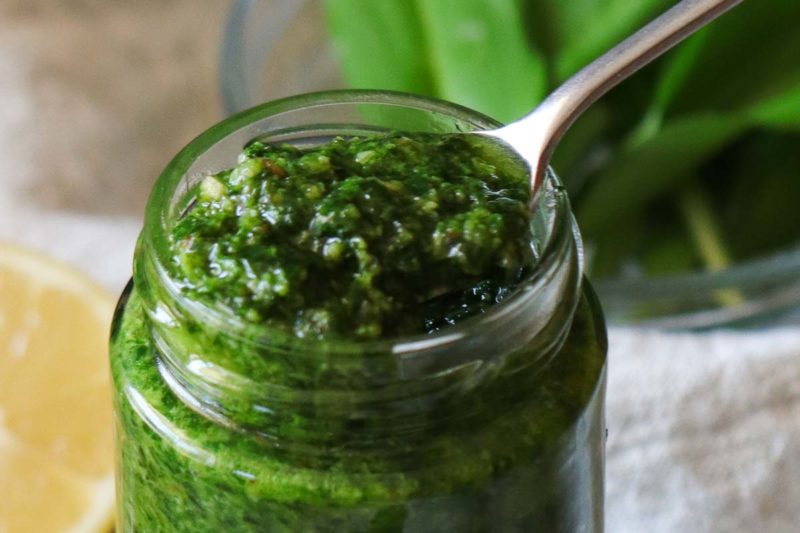 bärlauch-pesto mit rucola