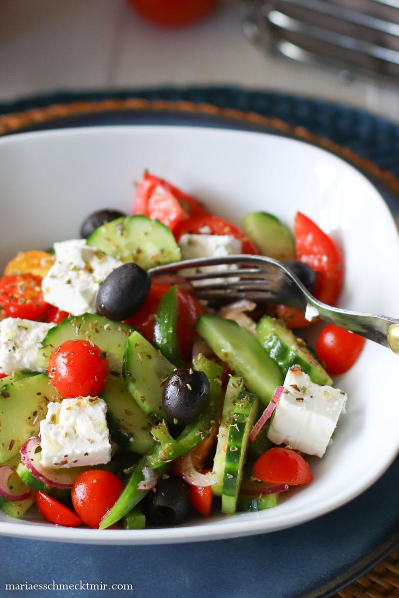 Griechischer Bauernsalat - ganz einfach und so gut!