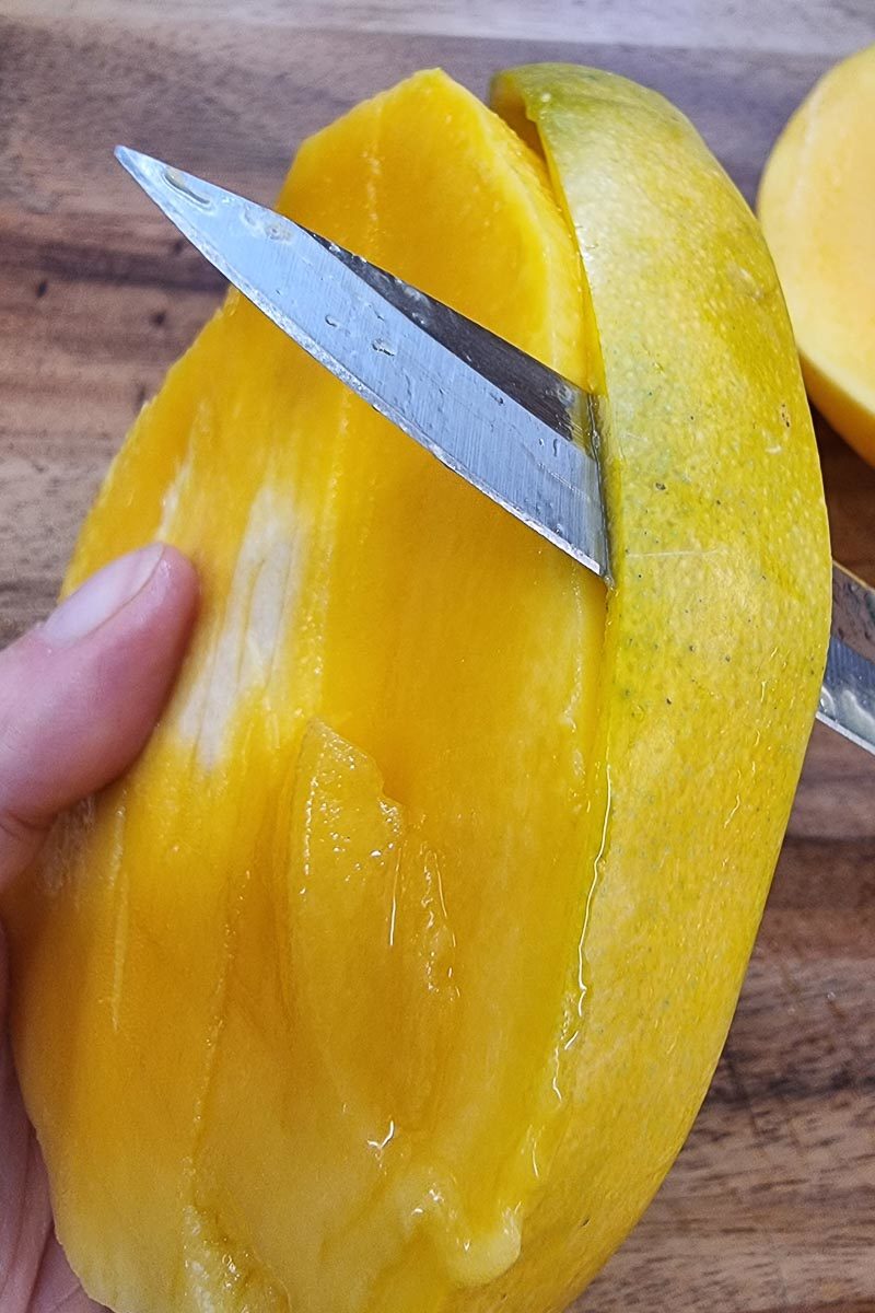 Mango schälen