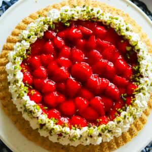 Erdbeerkuchen mit Pudding