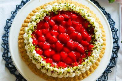 Erdbeerkuchen mit Pudding