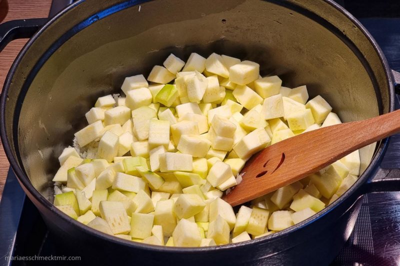 Levantinischer Zucchini-Dip - Making-Of