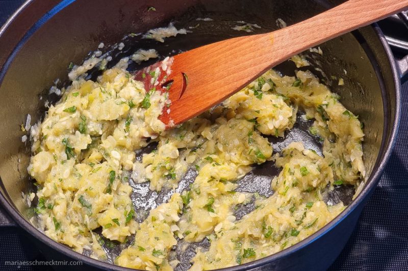 Levantinischer Zucchini-Dip - Making-Of