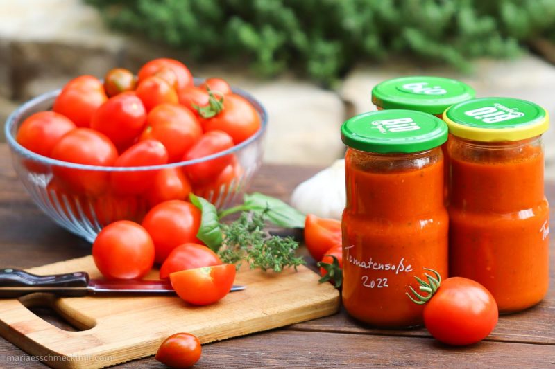 Tomatensoße einkochen