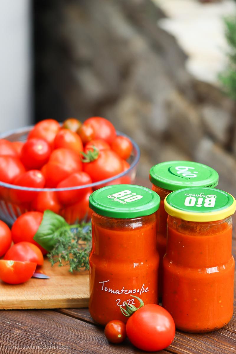 Tomatensoße einkochen