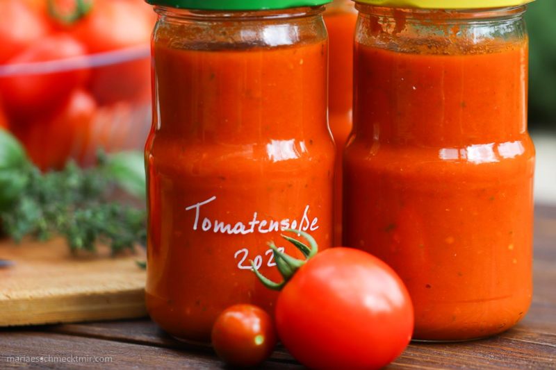 Tomatensoße einkochen