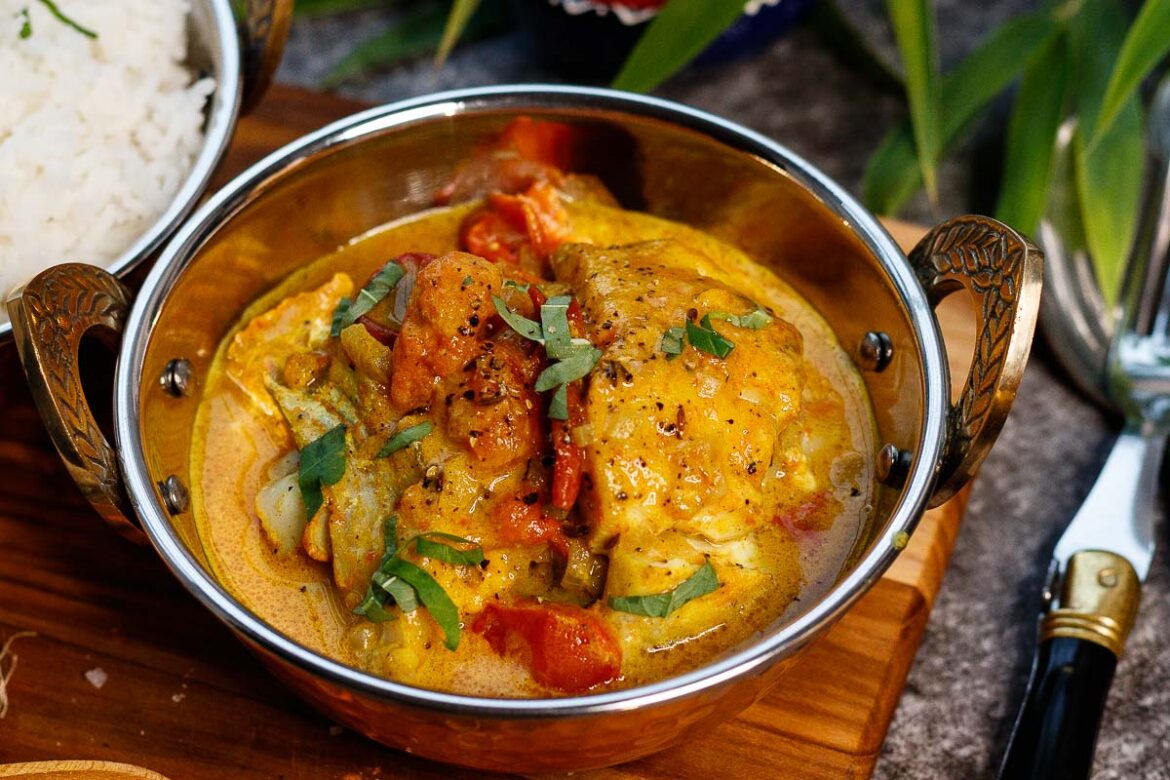 Einfaches Fisch-Curry mit Kokosmilch