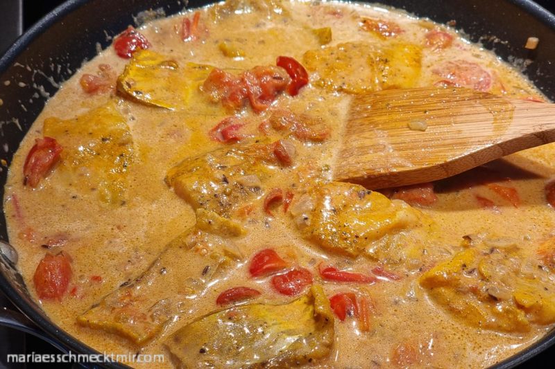 Schnelles Fisch-Curry - Making-Of