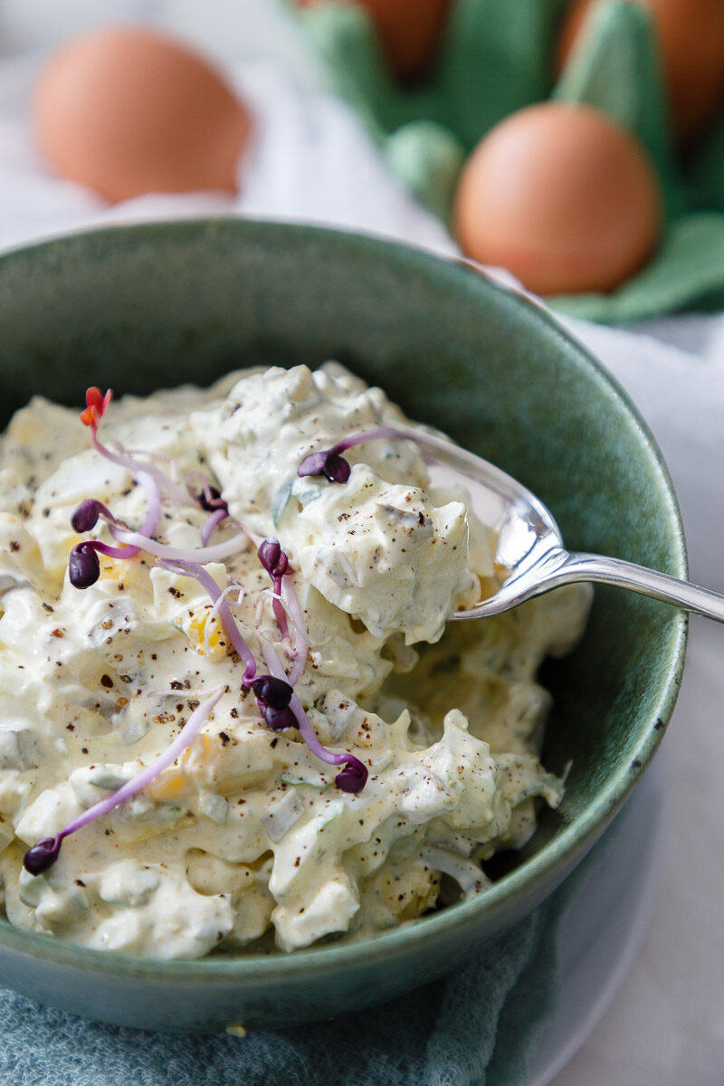 Eiersalat mit Schmand - einfach &amp; lecker