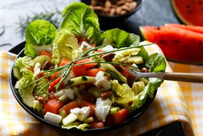 Sommerlicher Melonensalat mit Burrata