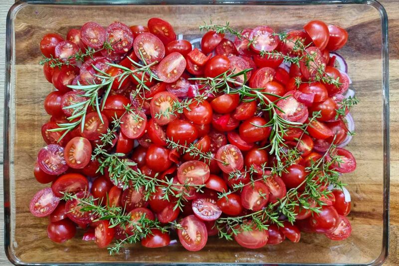 Geröstete Tomatensuppe Making-Of