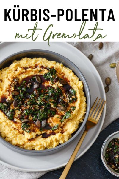 Kürbis-Polenta mit Gremolata