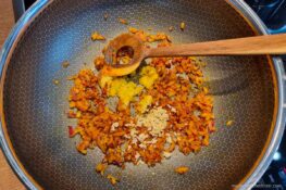 Garnelen Curry Zubereitung