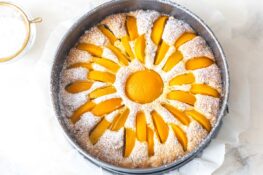 pfirsichkuchen in der form