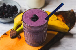 Blaubeer Smoothie mit Banane