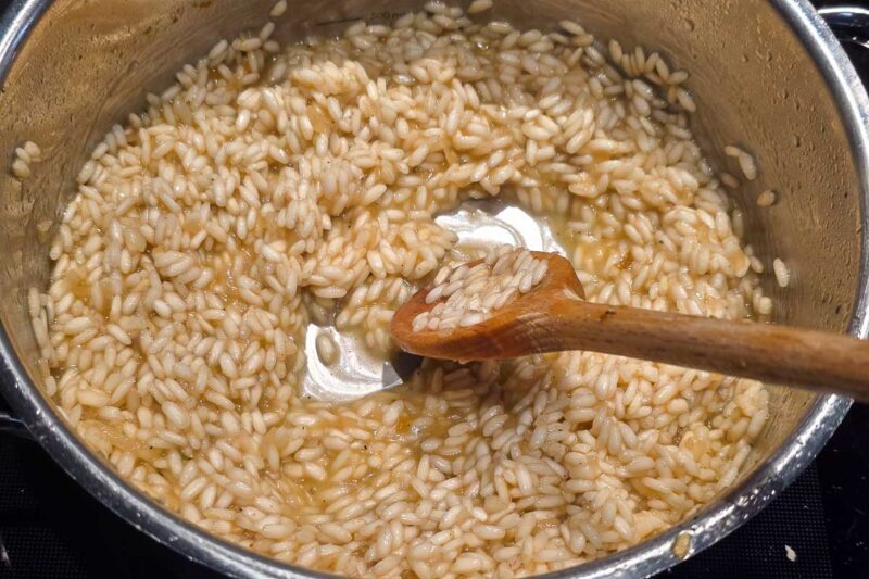 Risotto mit grünem Spargel