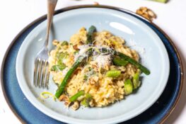 Risotto mit grünem Spargel