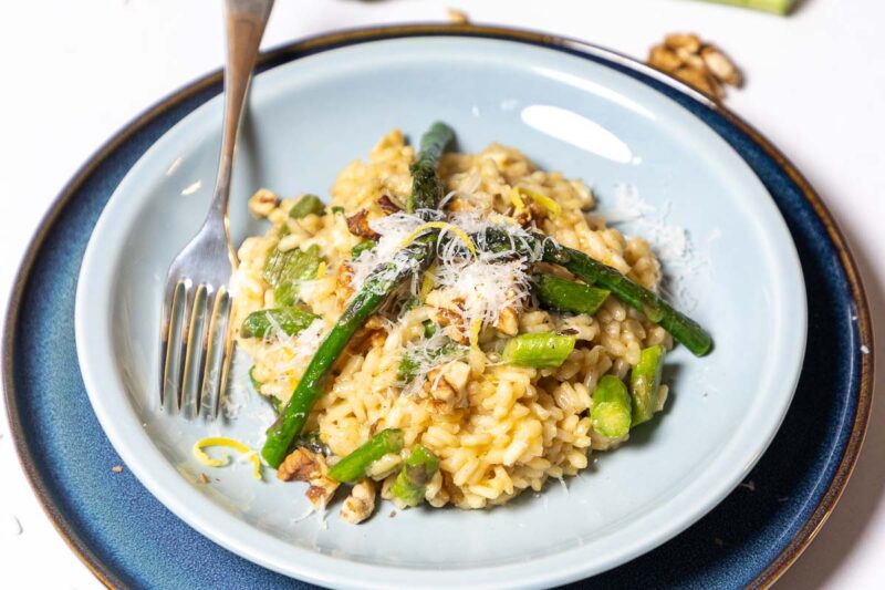 Risotto mit grünem Spargel