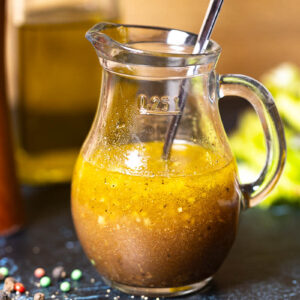 Vinaigrette im Glas