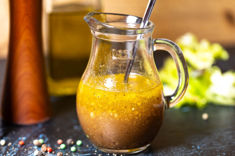 Vinaigrette im Glas
