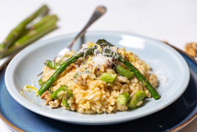 Risotto mit grünem Spargel