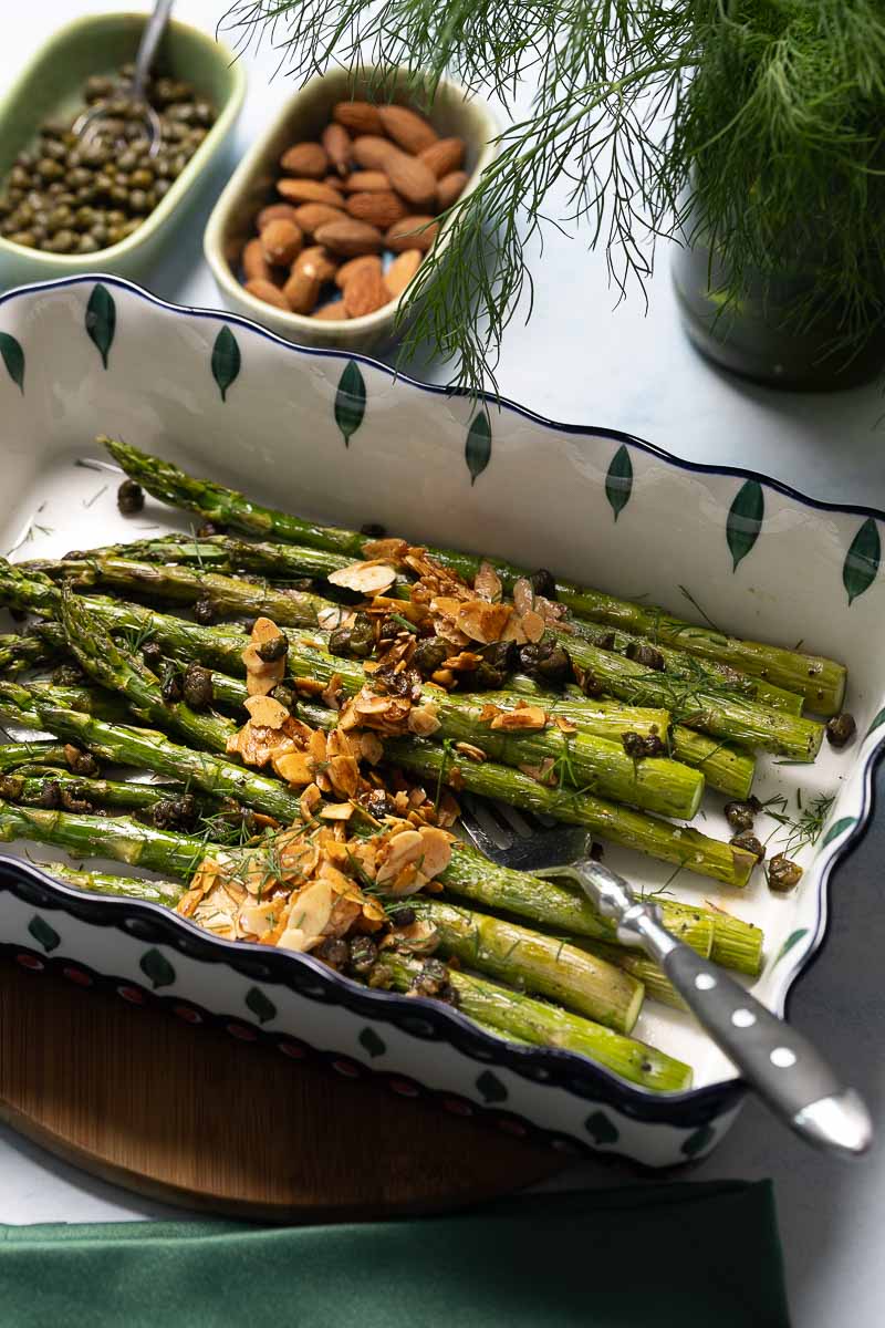 gebratener grüner Spargel
