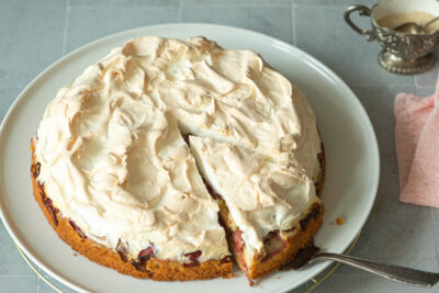 Omas Rhabarberkuchen Rezept mit Baiser
