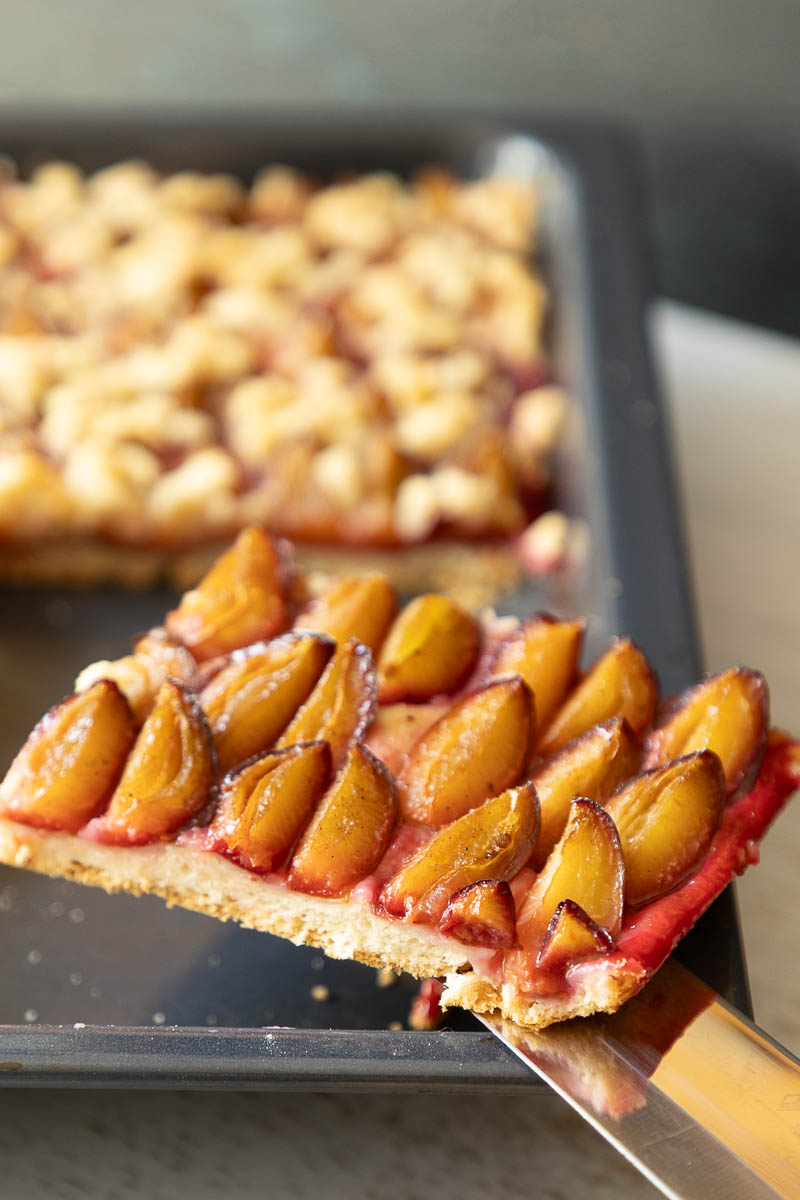 Ein Stück Zwetschgendatschi ohne Streusel